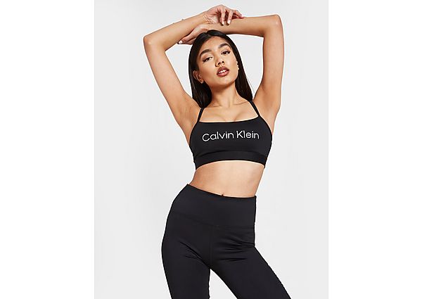 Calvin Klein Performance Logo Sports Bra - Black