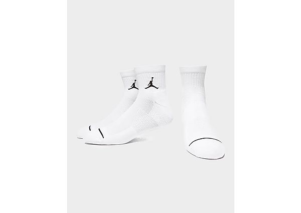 Jordan 3-Pack Drift Low Quarter Socks - White