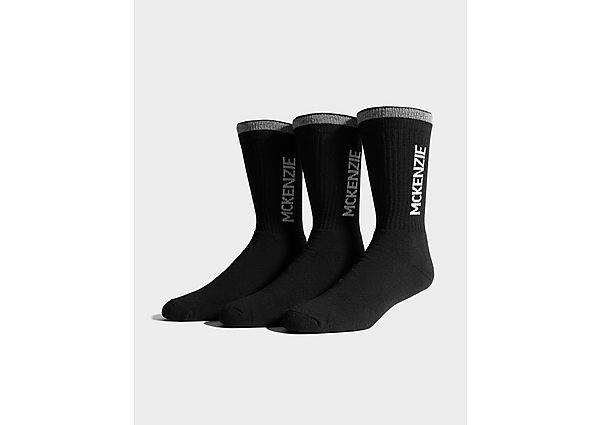 McKenzie 3 Pack Sport Socks - Black