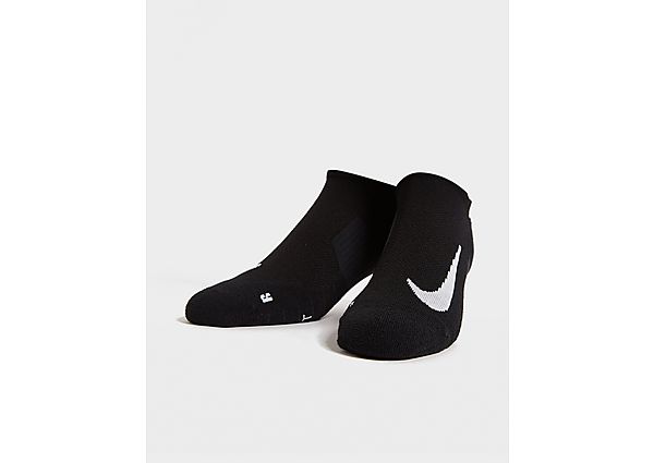 Nike 2 Pack Multiplier Running No Show Socks - Black