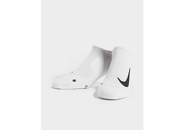 Nike 2 Pack Multiplier Running No Show Socks - White