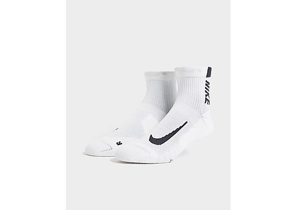 Nike Multiplier Running Ankle 2 Pack Socks - White