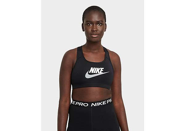 Nike Training Swoosh Futura Sports Bra - Black