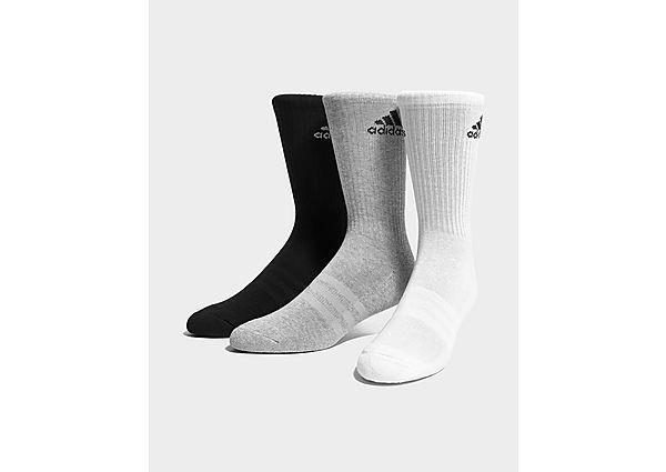 adidas 3 Pack Crew Socks - Black - Mens