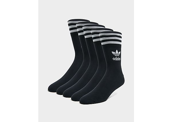 adidas Originals 5-Pack Mid-Cut Crew Socks - Black
