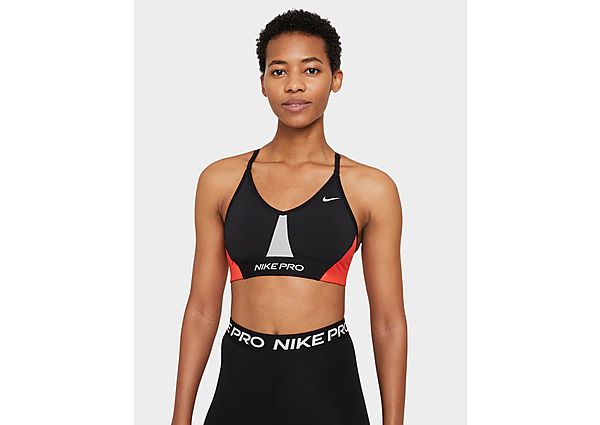 Nike Nike Pro Dri-FIT Indy Women's Light-Support Padded Colour-Block Sports Bra - Black