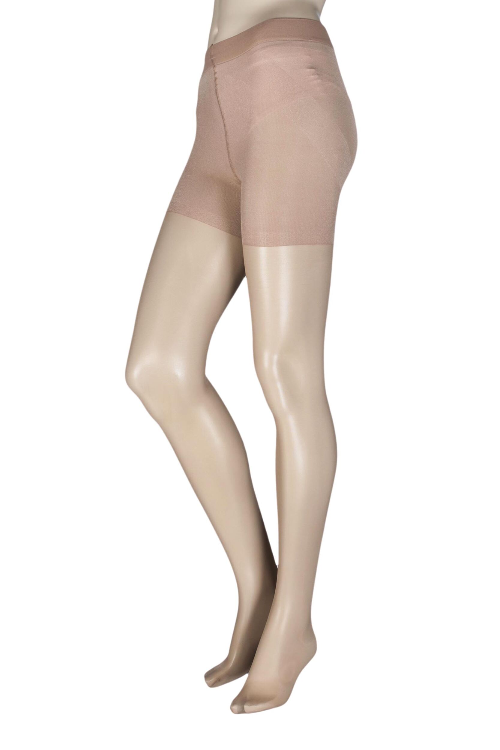 1 Pair Nude Shock Up Light 20 Denier Bottom Lifting Shaping Tights Ladies Extra Large - Oroblu