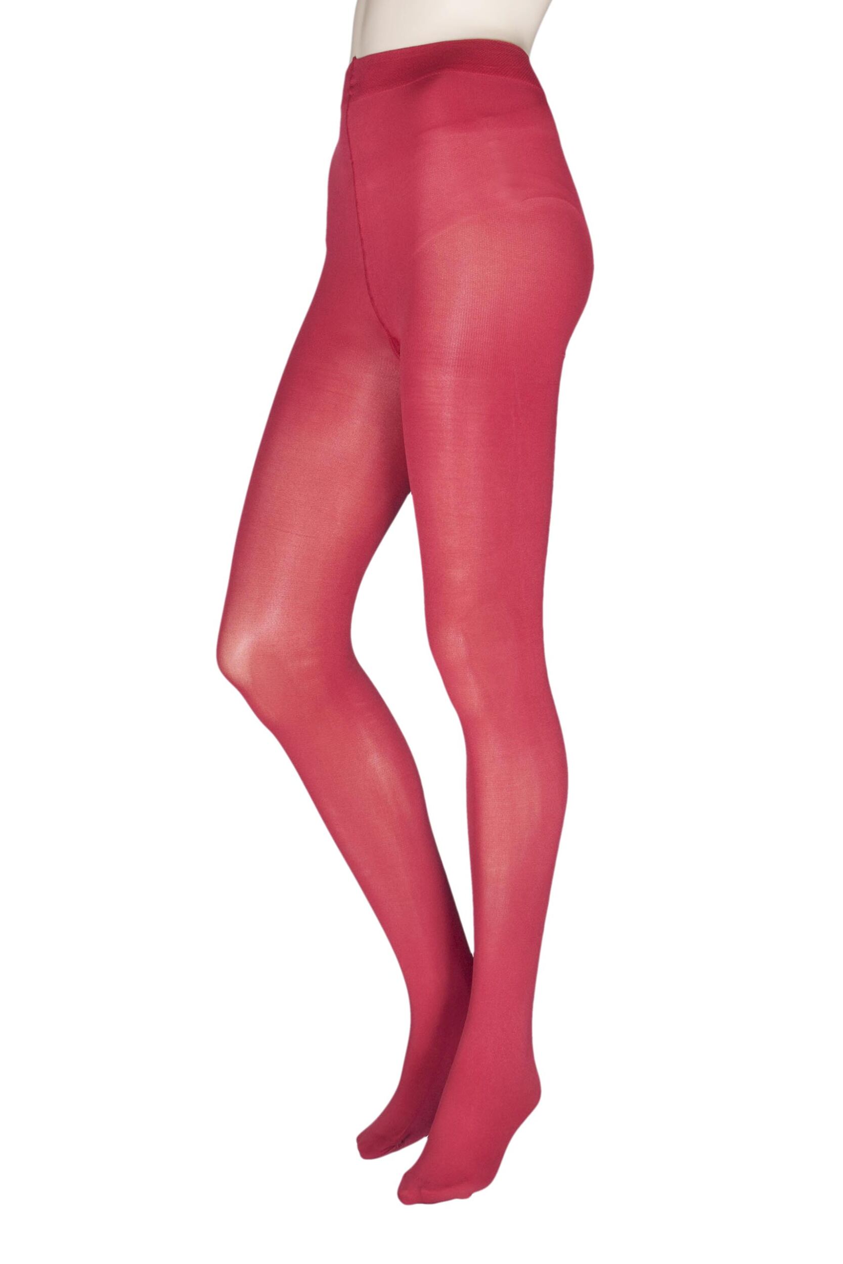 1 Pair Red 60 Denier Opaque Tights Ladies Small - Charnos