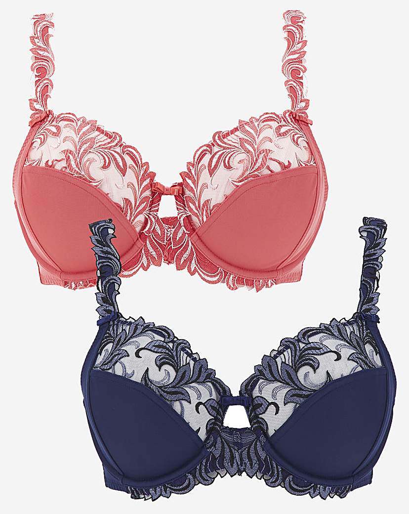 2 Pack Flora Full Cup Bras