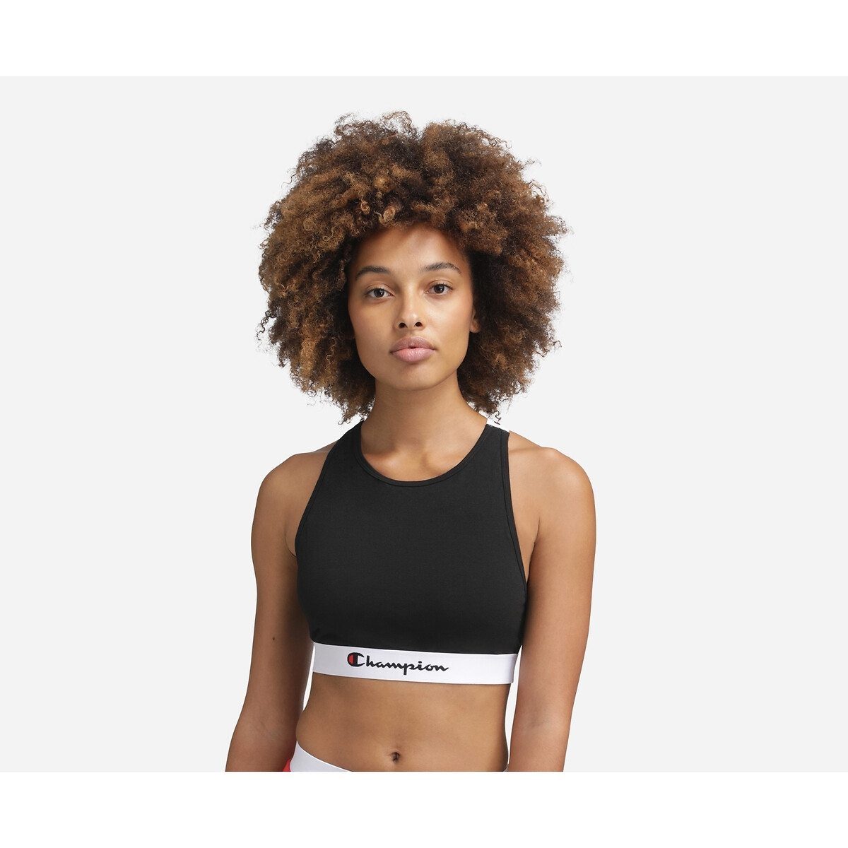 Cotton Tank Bralette with Elasticated Logo Underband