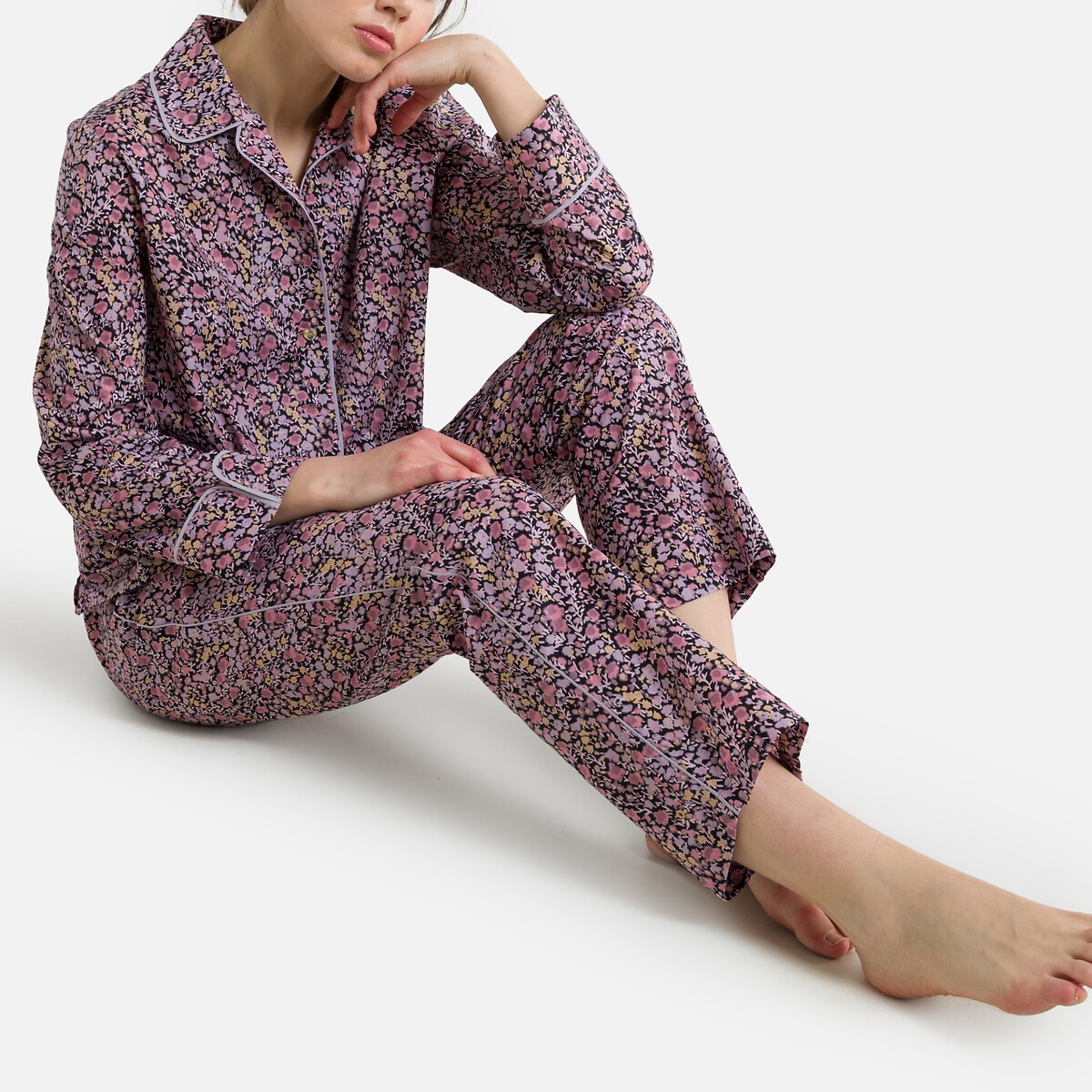 Joe Cotton Pyjama Top in Floral Print