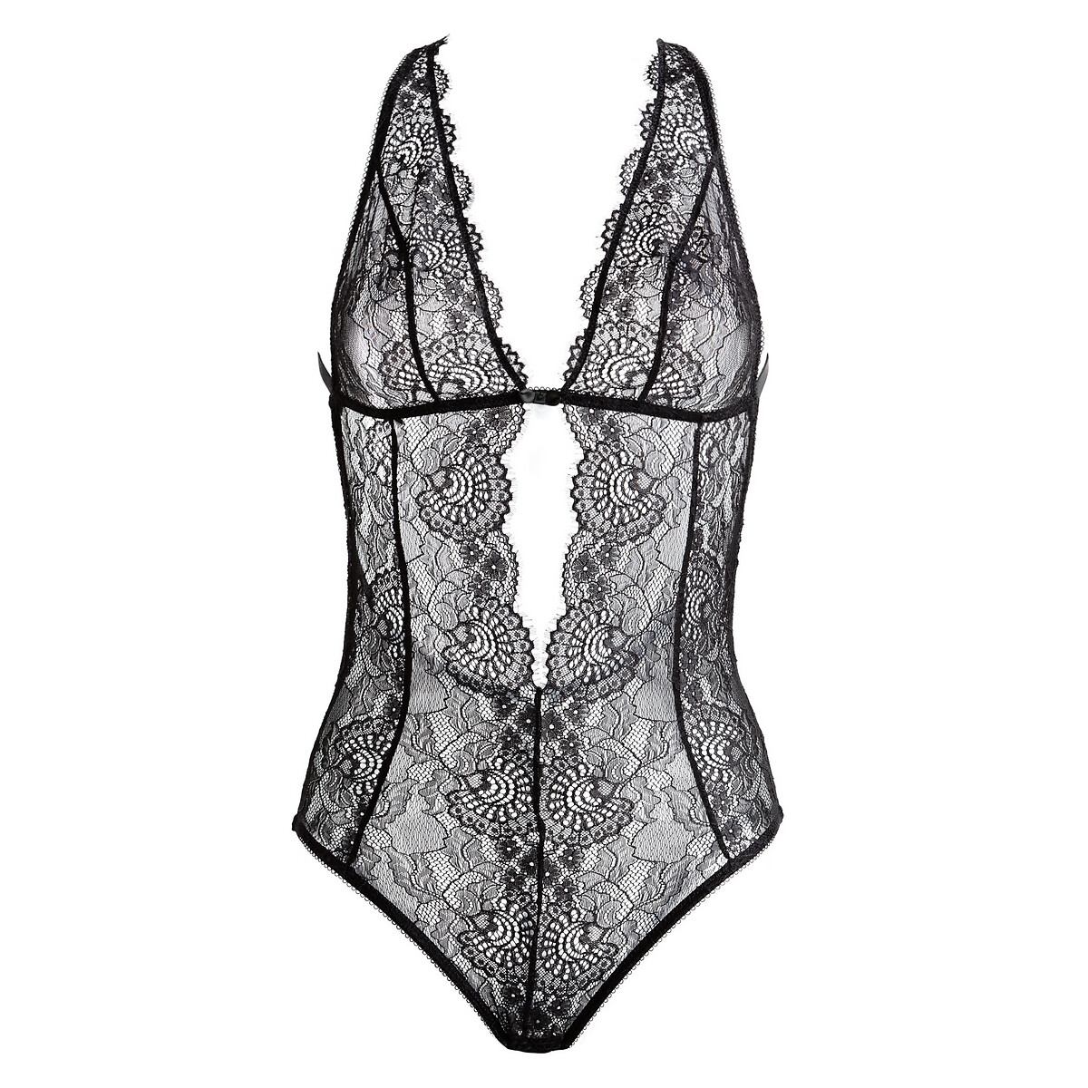 Lace Crotchless Thong Bodysuit