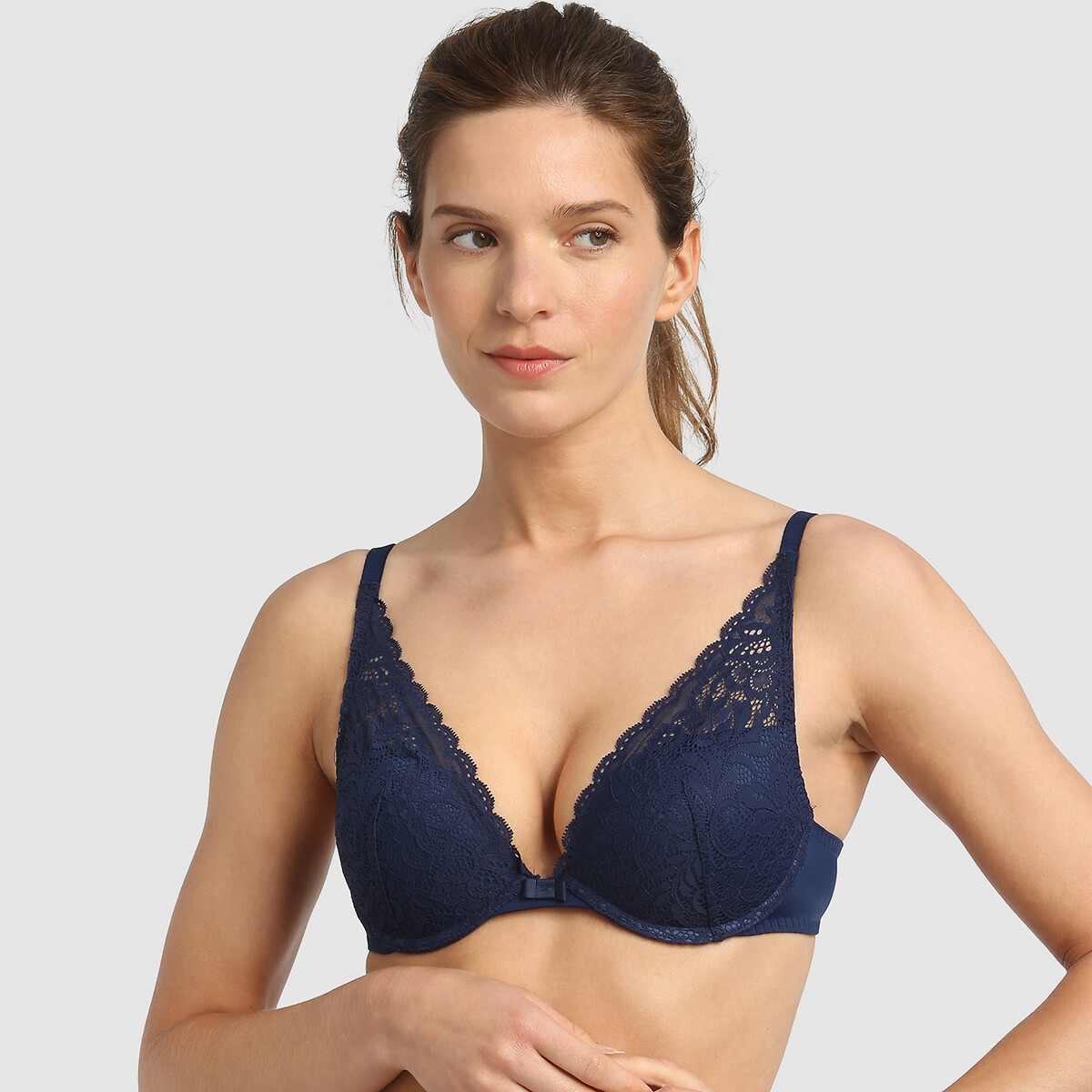 Sublime Lace Halterneck Bra with Push-Up Effect