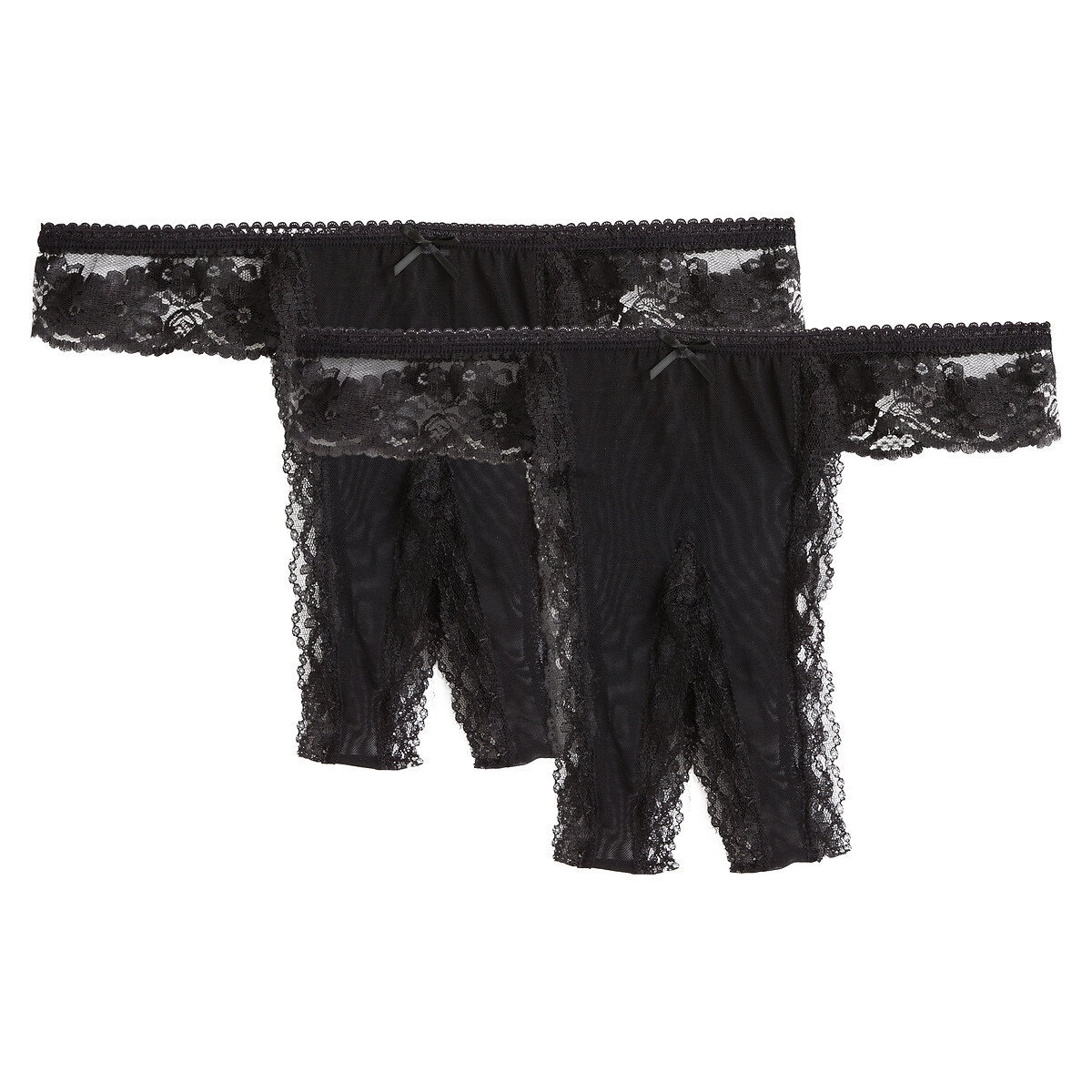 Pack of 2 Crotchless Knickers