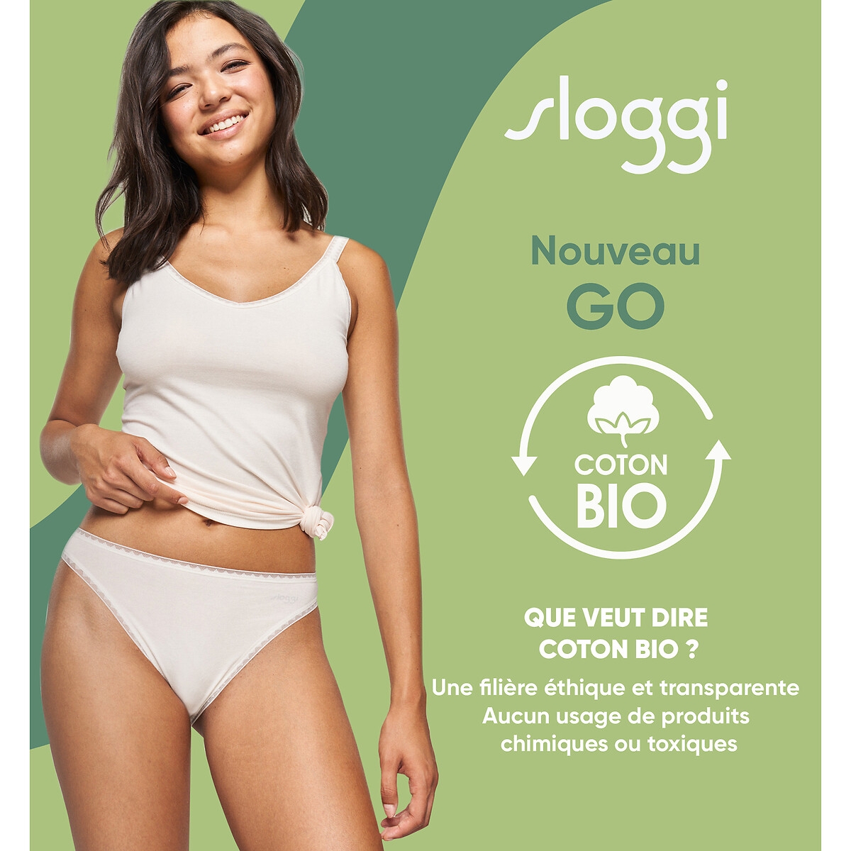 Pack of 2 Go Vest Tops in Organic Cotton