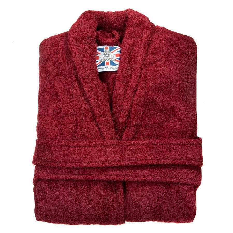 Womens Bown of London Women's Heavyweight Dressing Gown - Burgundy Size Large