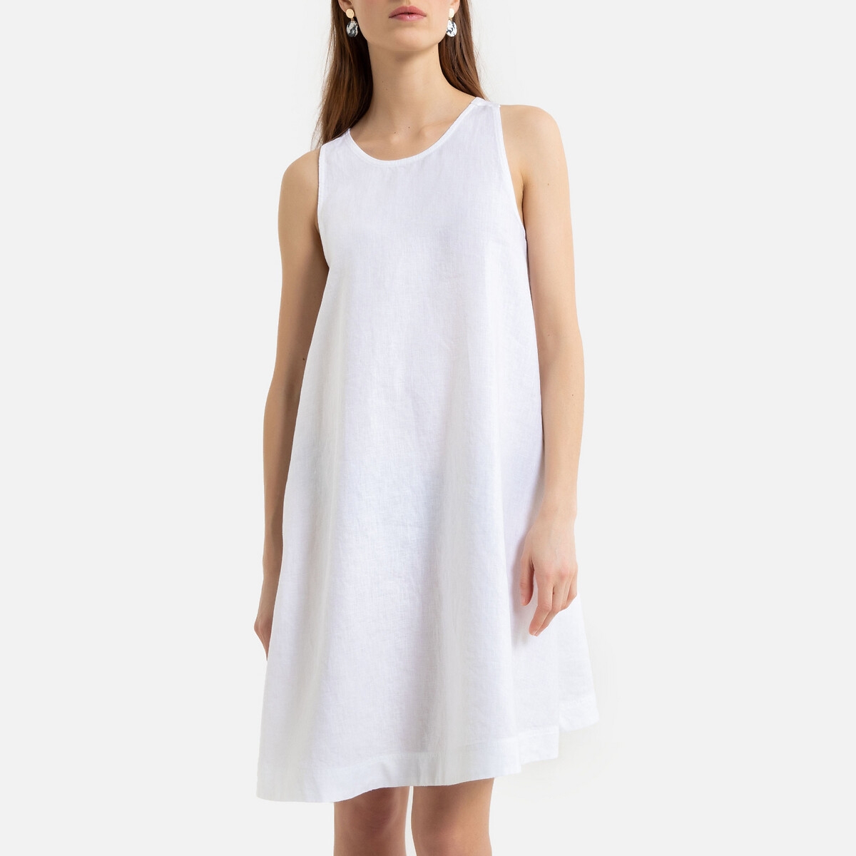 Linen Full Sleeveless Dress