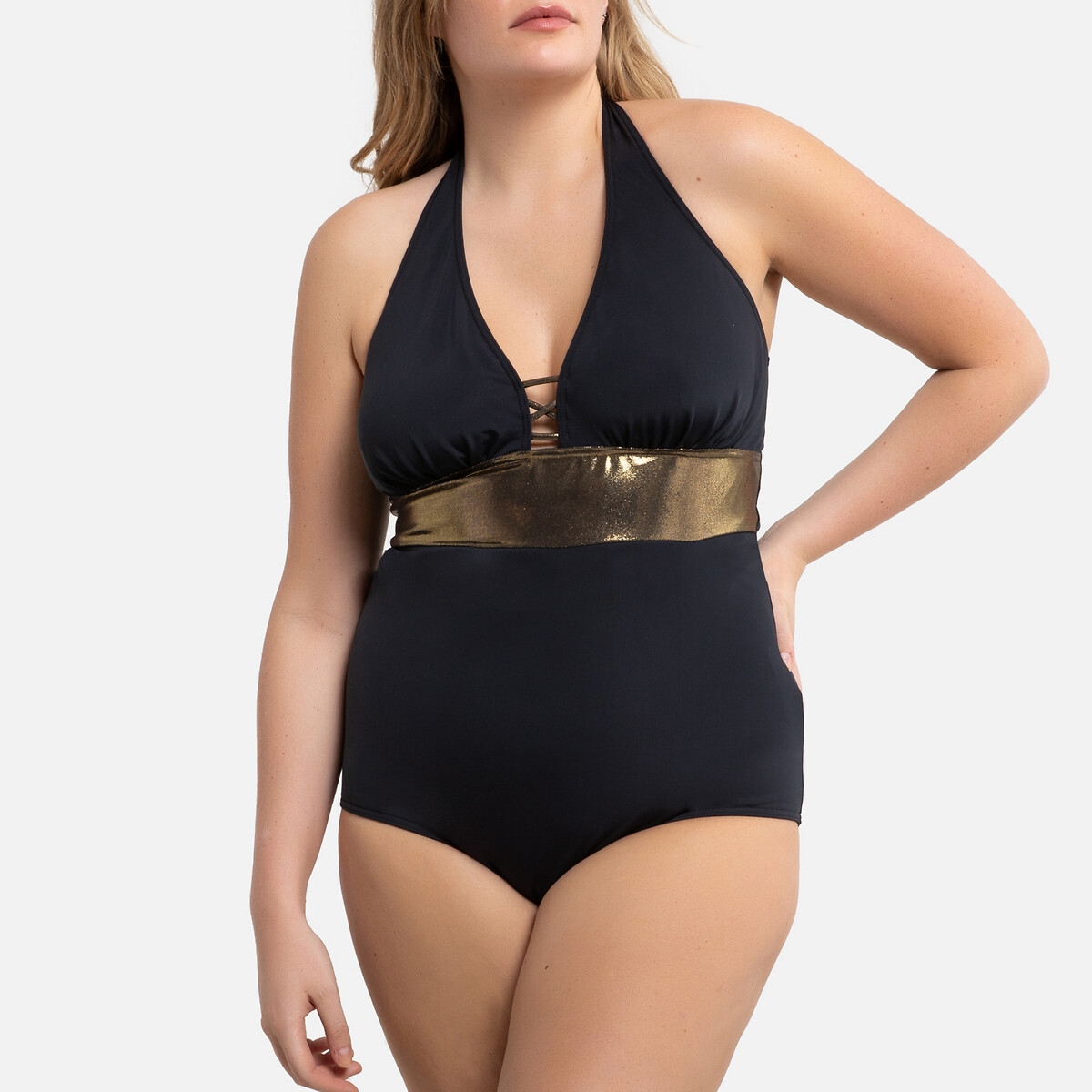 Tummy-Toning Halterneck Swimsuit