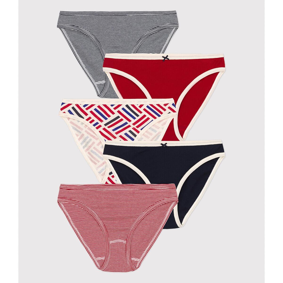Pack of 5 Knickers in Organic Cotton